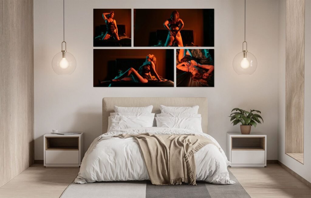 Multi Wall Art Bedroom Mockup