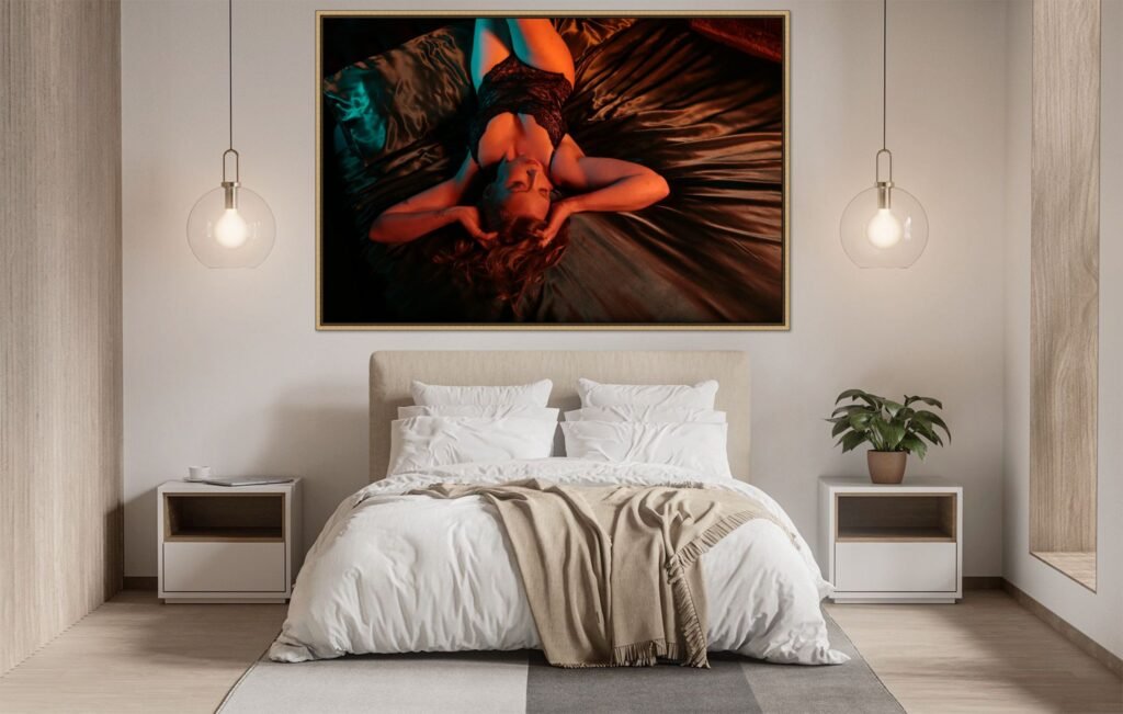 Single Wallpaper Bedroom Mockup